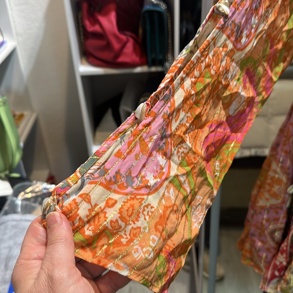 Paisley Multicolor Long Sleeve Dress - Picture 4 of 10